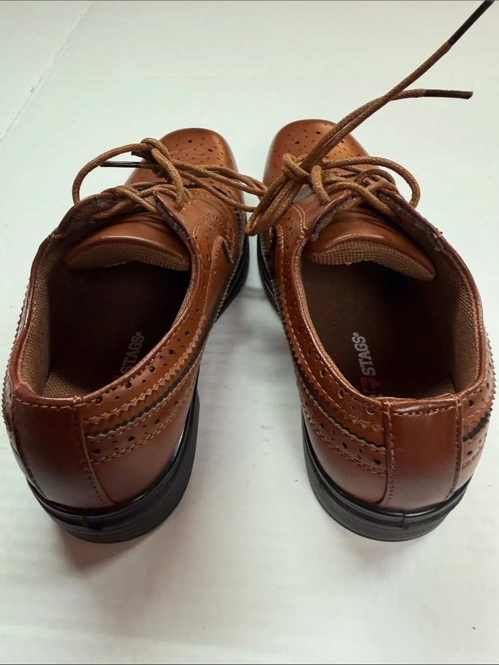 Deer Stags Boys' Ace Wingtip Oxford Lace Up Boys Dress Shoes Size 1.5